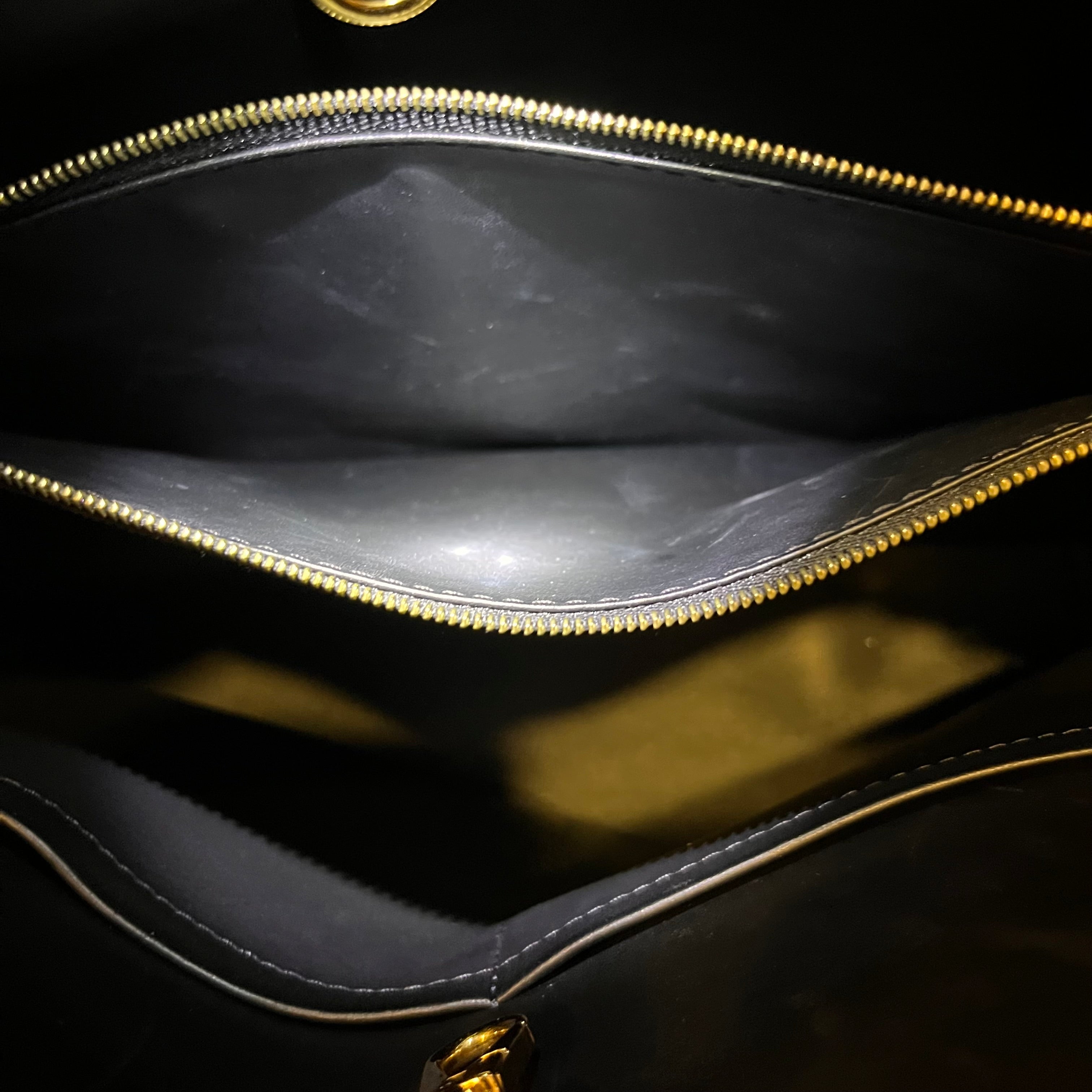 LOUIS VUITTON Milla MM Black Veau Nuage Leather Tote Bag