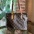 LOUIS VUITTON Piano Brown Monogram Canvas Tote Bag