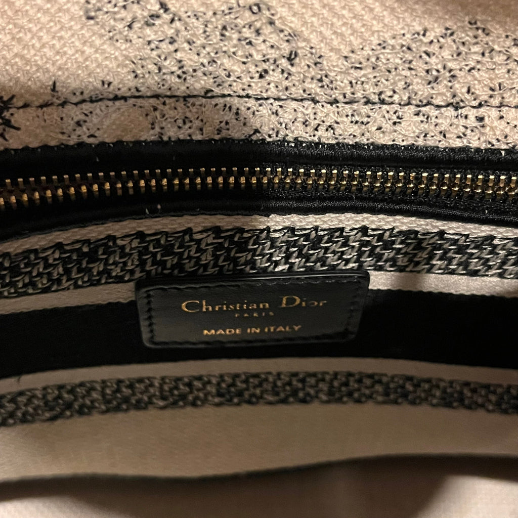 DIOR Lady Dior Medium Dior Zodiac Embroidery Tote