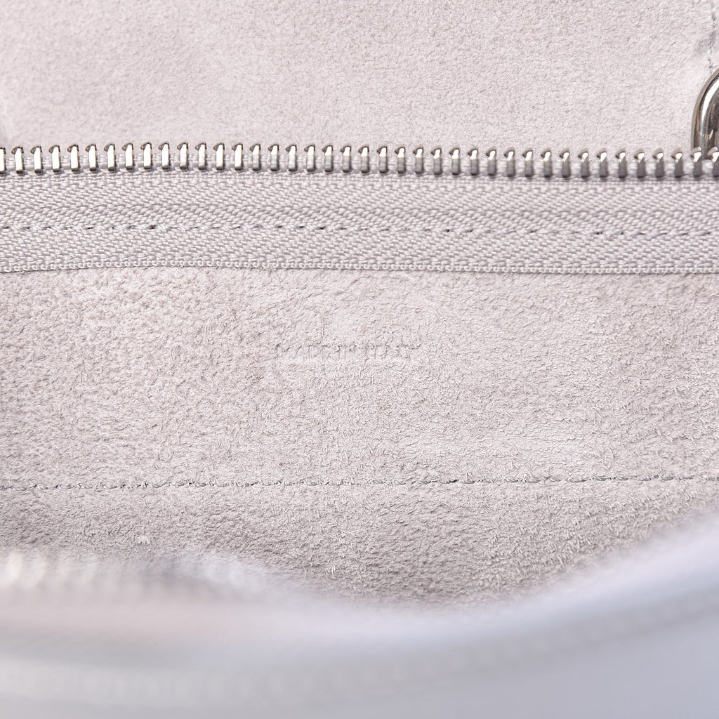 CÉLINE METALLIC SILVER LAMINATED CALFSKIN NANO BELT BAG