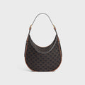 CÉLINE HELOÏSE CUIR CANVAS & CALFSKIN TRIOMPH MEDIUM SHOULDER BAG