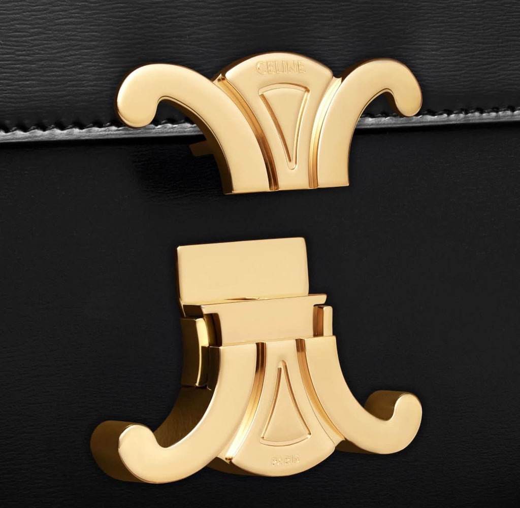 CÉLINE SHINY CALFSKIN TEEN TRIOMPHE SHOULDER BAG