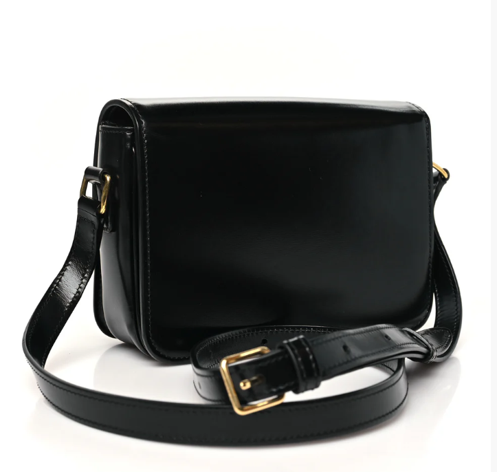 CÉLINE SHINY CALFSKIN TEEN TRIOMPHE SHOULDER BAG