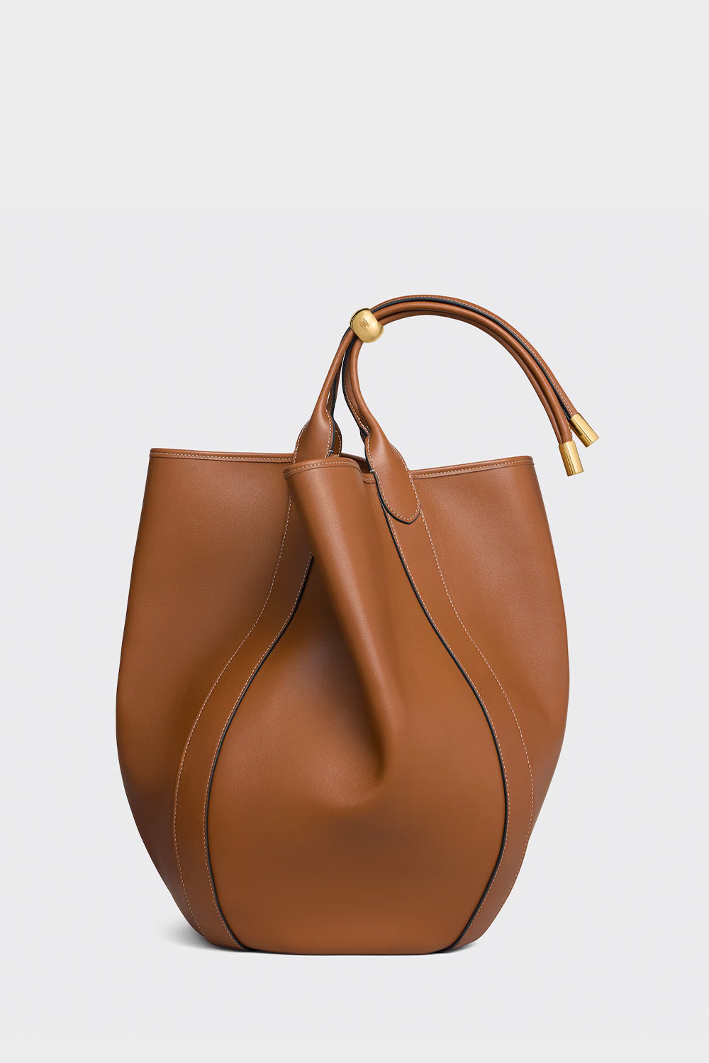 Large Drop Bucket Bag In Supple Smooth Calfskin