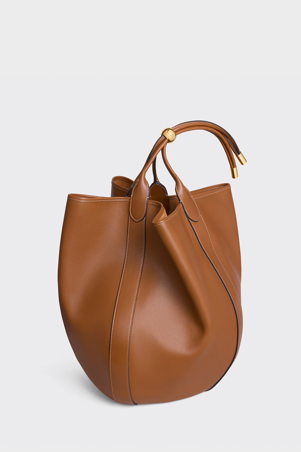 Large Drop Bucket Bag In Supple Smooth Calfskin