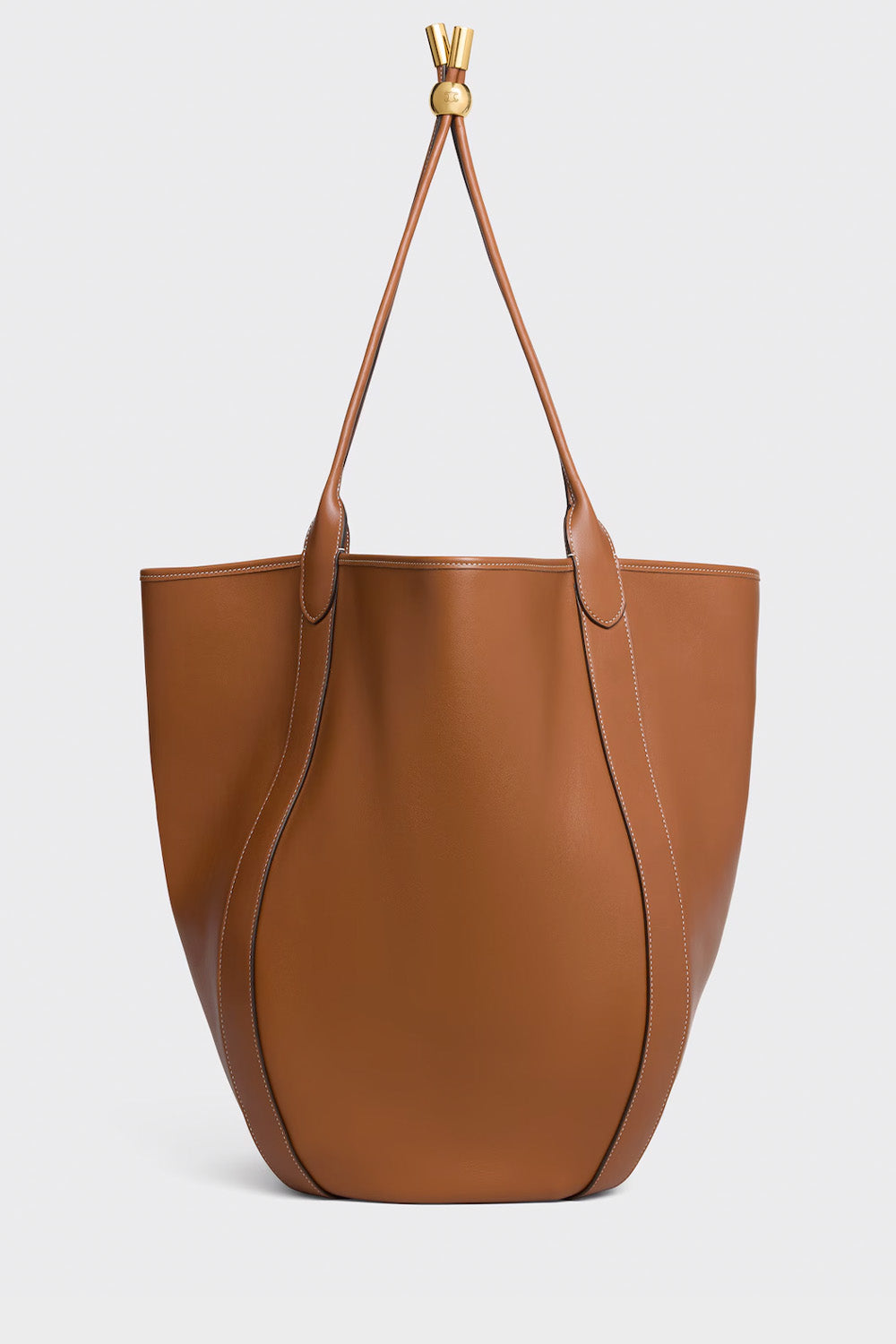 Large Drop Bucket Bag In Supple Smooth Calfskin