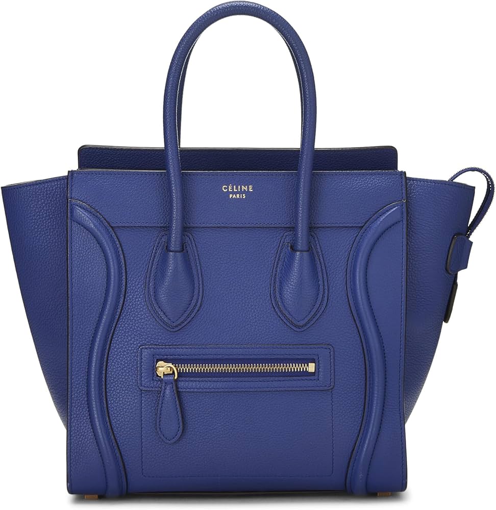 CÉLINE DRUMMED CALFSKIN LEATHER NANO LUGGAGE BAG
