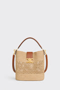 Medium Louise Bucket In Raffia And Calfskin