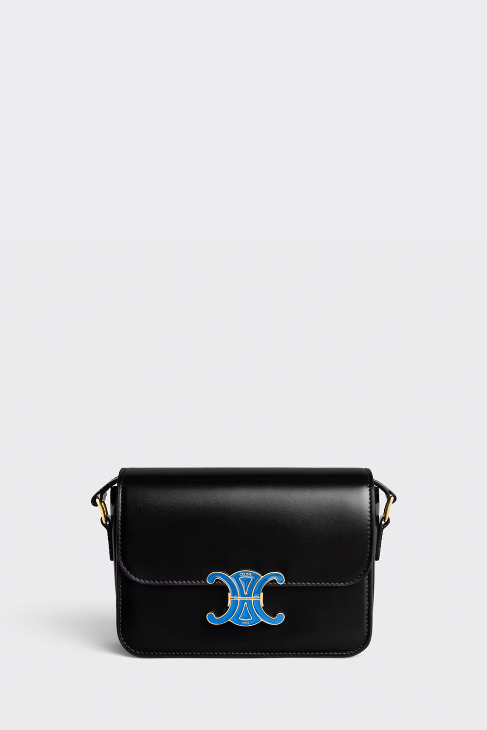 Teen Triomphe Bag In Shiny Calfskin With Enamel Closure