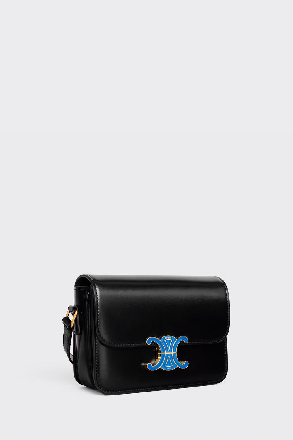 Teen Triomphe Bag In Shiny Calfskin With Enamel Closure