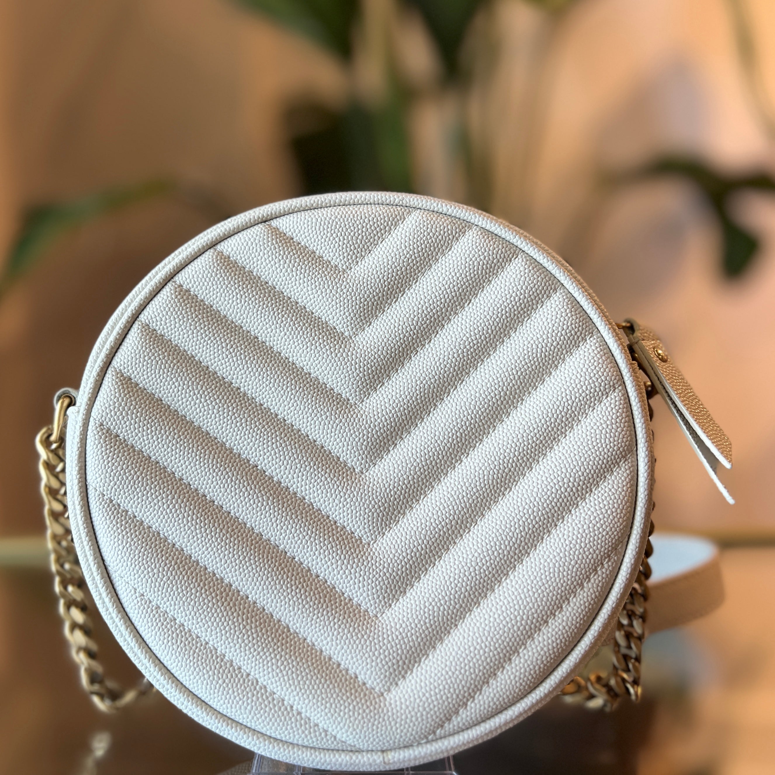SAINT LAURENT Grain De Poudre Round Crossbody