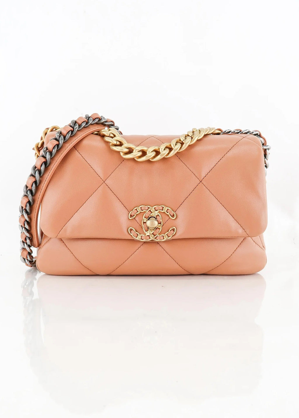 CHANEL QUILTED LAMBSKIN SMALL CHANEL 19 FLAP BAG