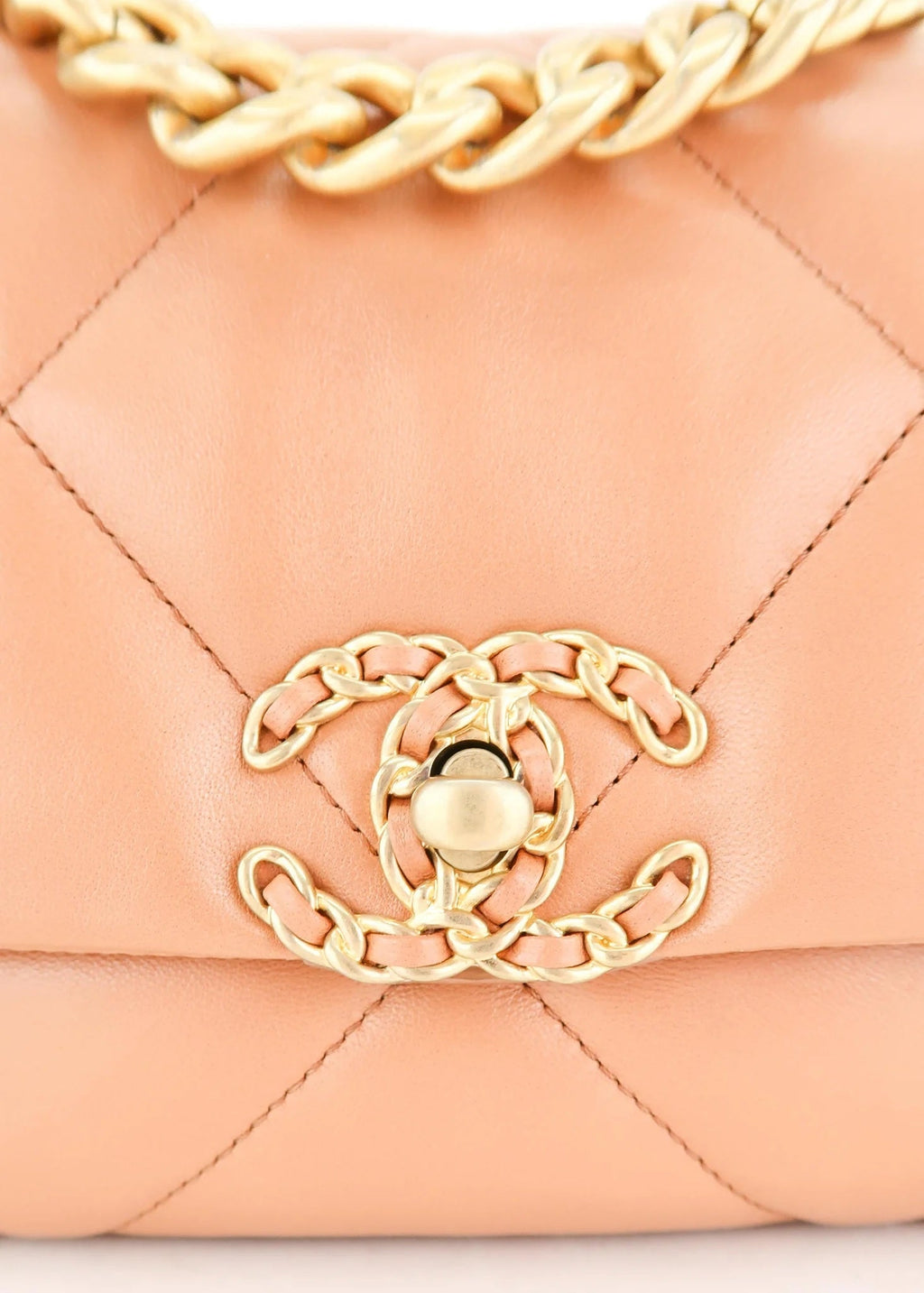 CHANEL QUILTED LAMBSKIN SMALL CHANEL 19 FLAP BAG