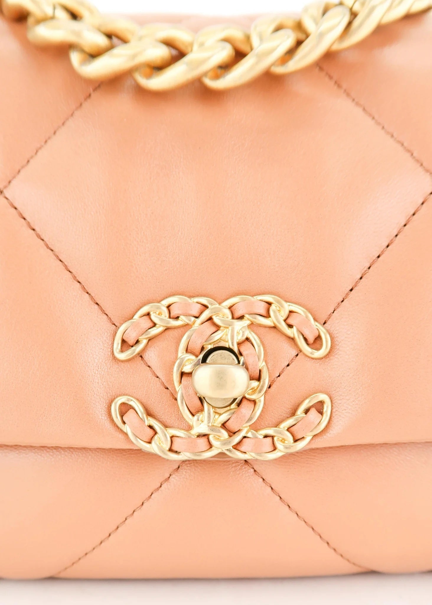CHANEL QUILTED LAMBSKIN SMALL CHANEL 19 FLAP BAG