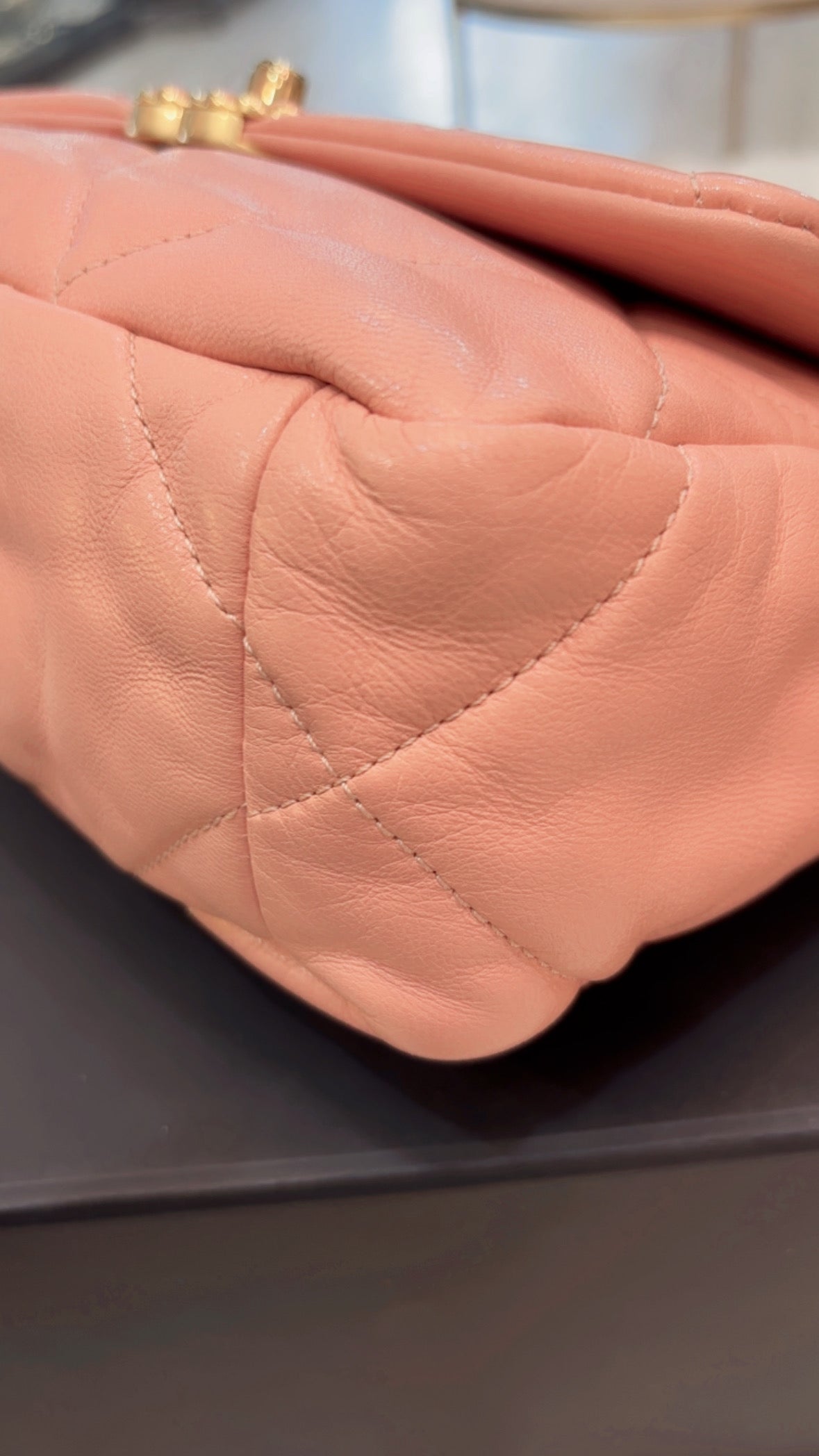 CHANEL QUILTED LAMBSKIN SMALL CHANEL 19 FLAP BAG