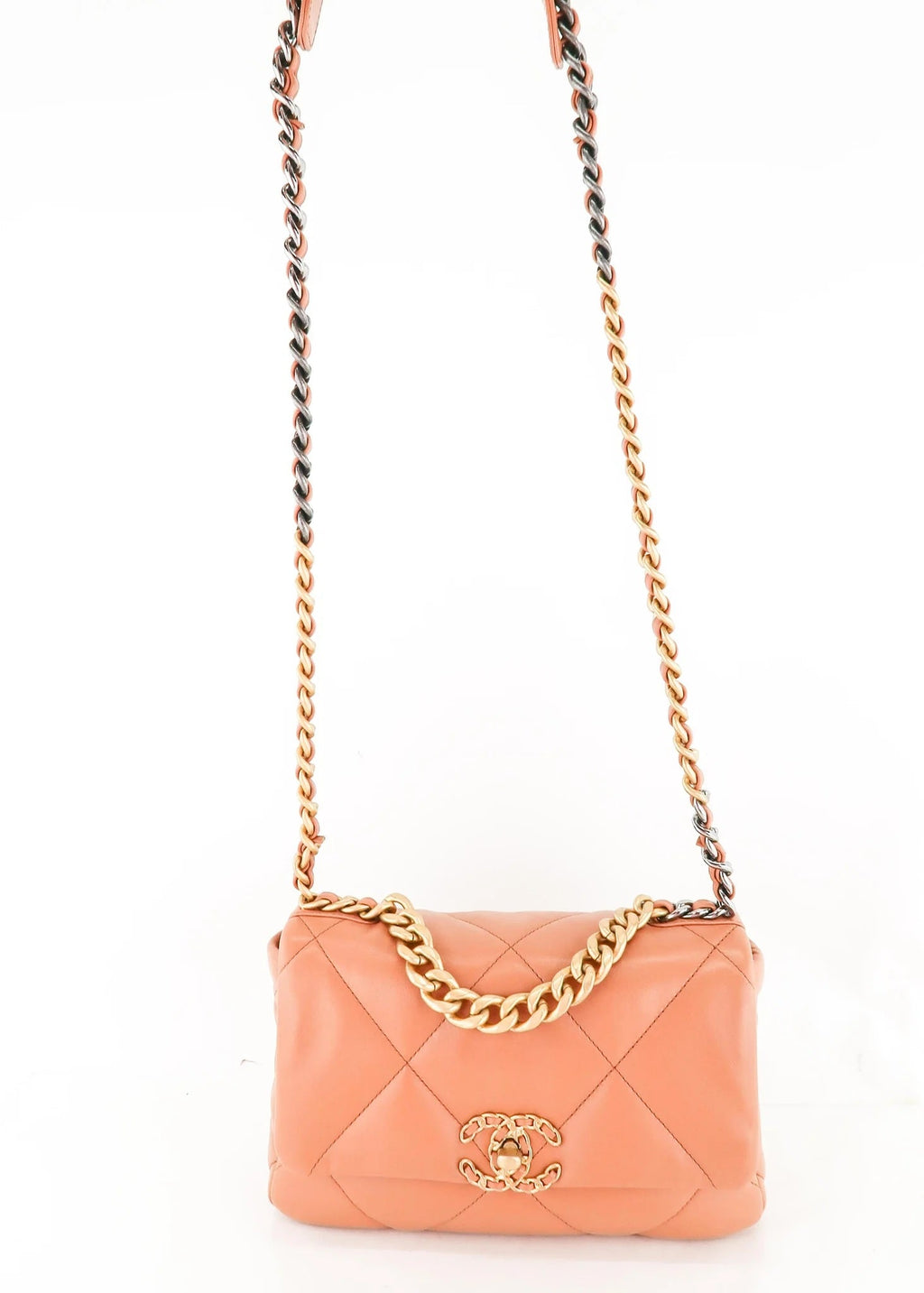 CHANEL QUILTED LAMBSKIN SMALL CHANEL 19 FLAP BAG