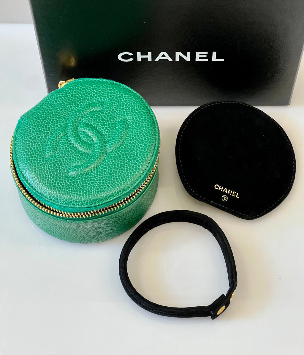 CHANEL TIMELESS CAVIAR LEATHER JEWELRY CASE