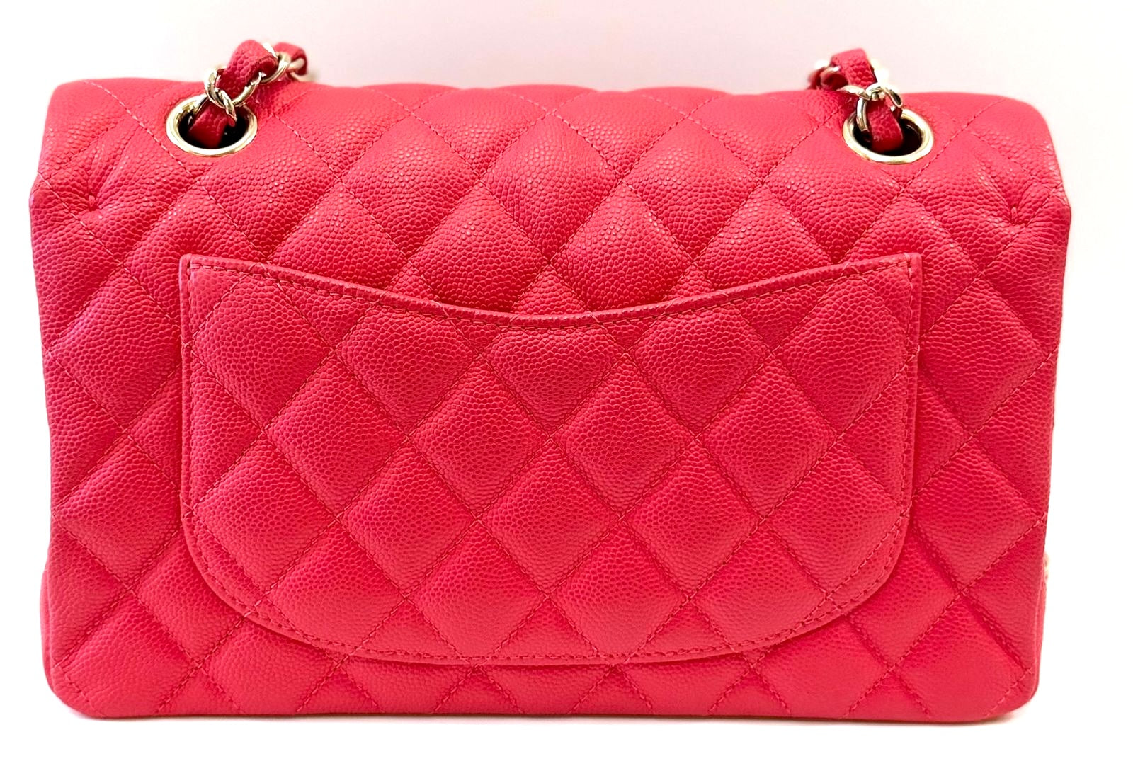 CHANEL 19B CAVIAR LEATHER SMALL CLASSIC DOUBLE FLAP BAG