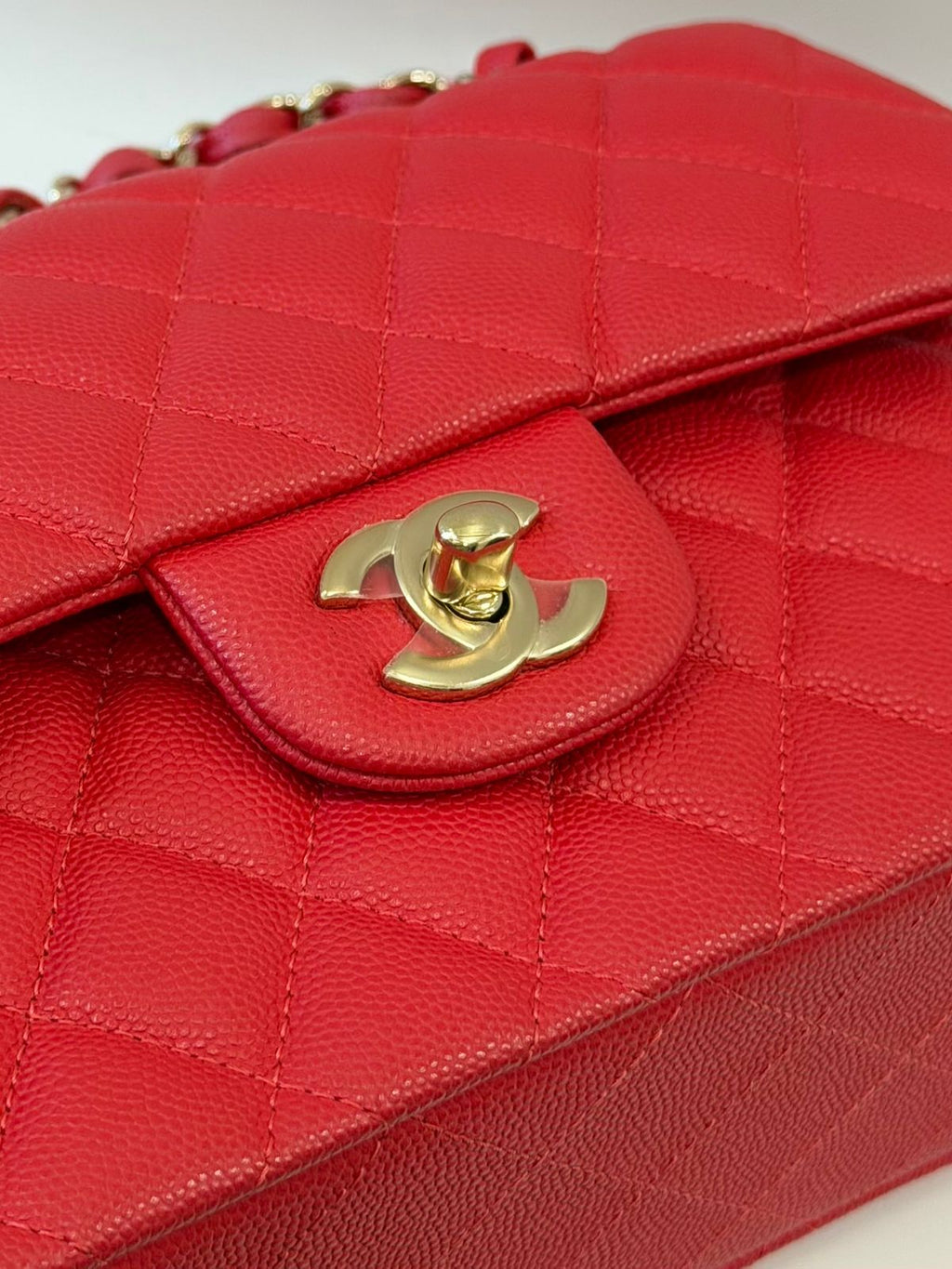 CHANEL 19B CAVIAR LEATHER SMALL CLASSIC DOUBLE FLAP BAG