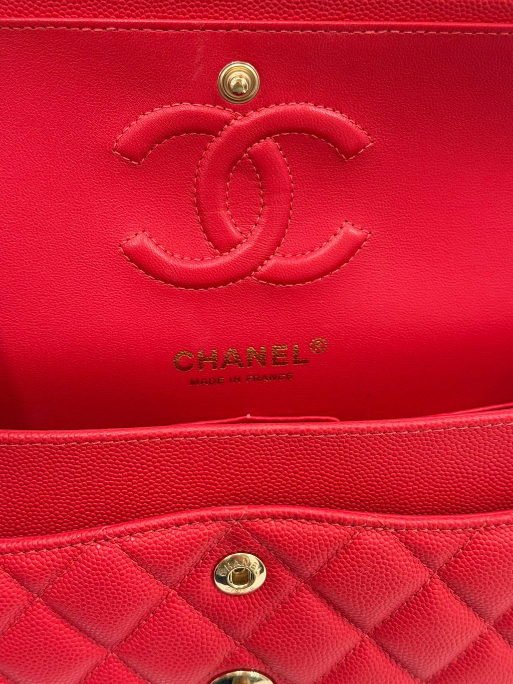 CHANEL 19B CAVIAR LEATHER SMALL CLASSIC DOUBLE FLAP BAG