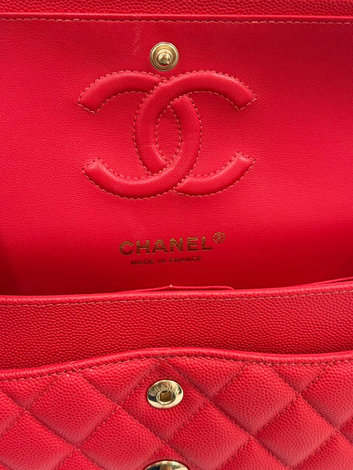 CHANEL 19B CAVIAR LEATHER SMALL CLASSIC DOUBLE FLAP BAG