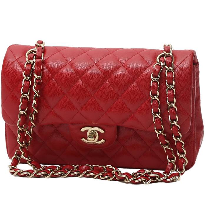 CHANEL 19B CAVIAR LEATHER SMALL CLASSIC DOUBLE FLAP BAG