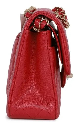 CHANEL 19B CAVIAR LEATHER SMALL CLASSIC DOUBLE FLAP BAG
