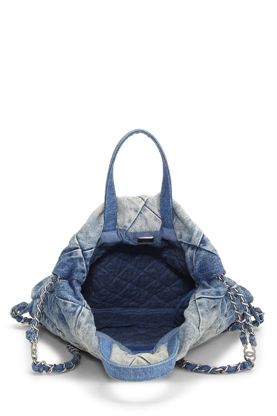 CHANEL CC 22 QUILTED DENIM BACKPACK