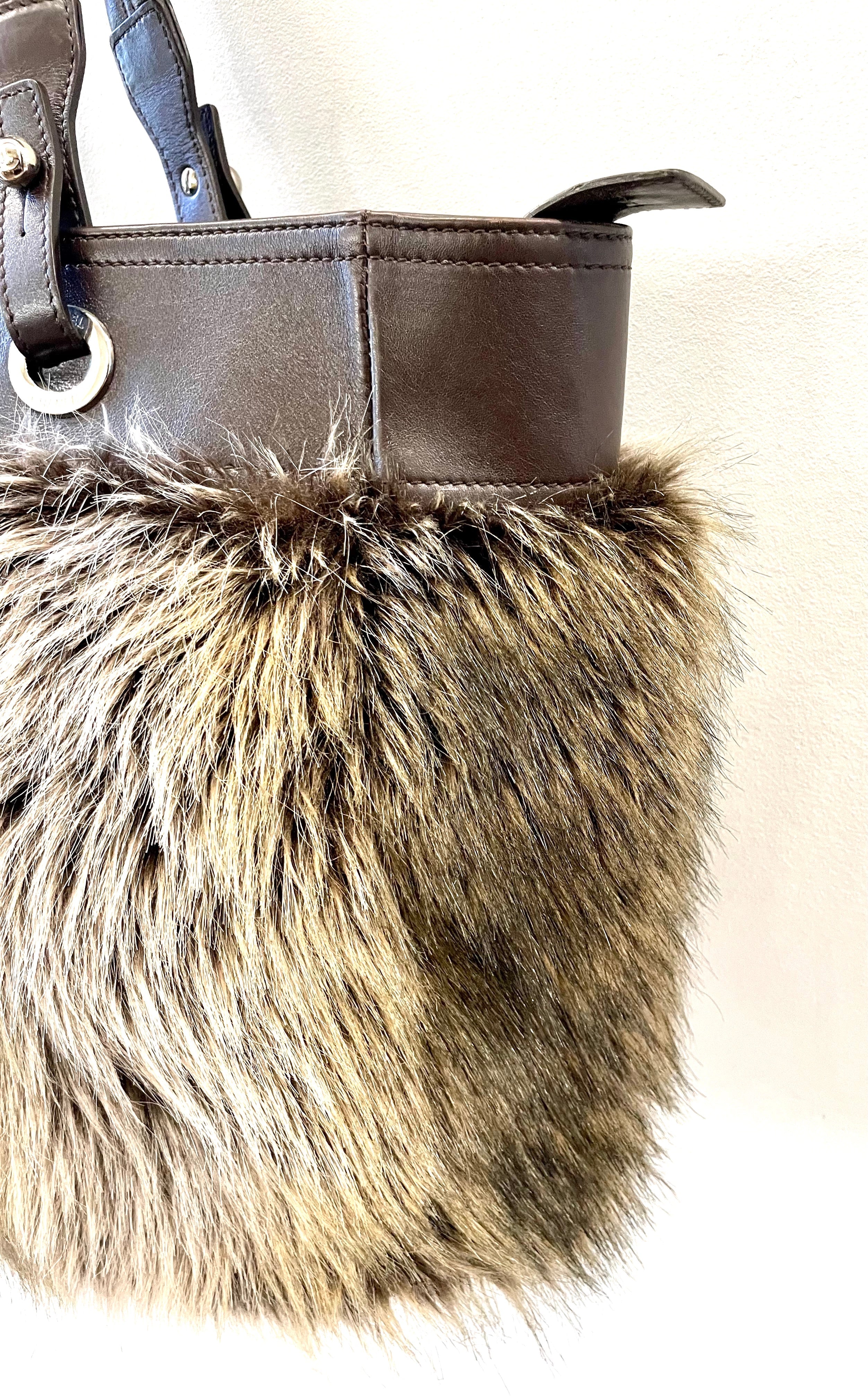 CHANEL BIARRITZ FUR LARGE TOTE BAG