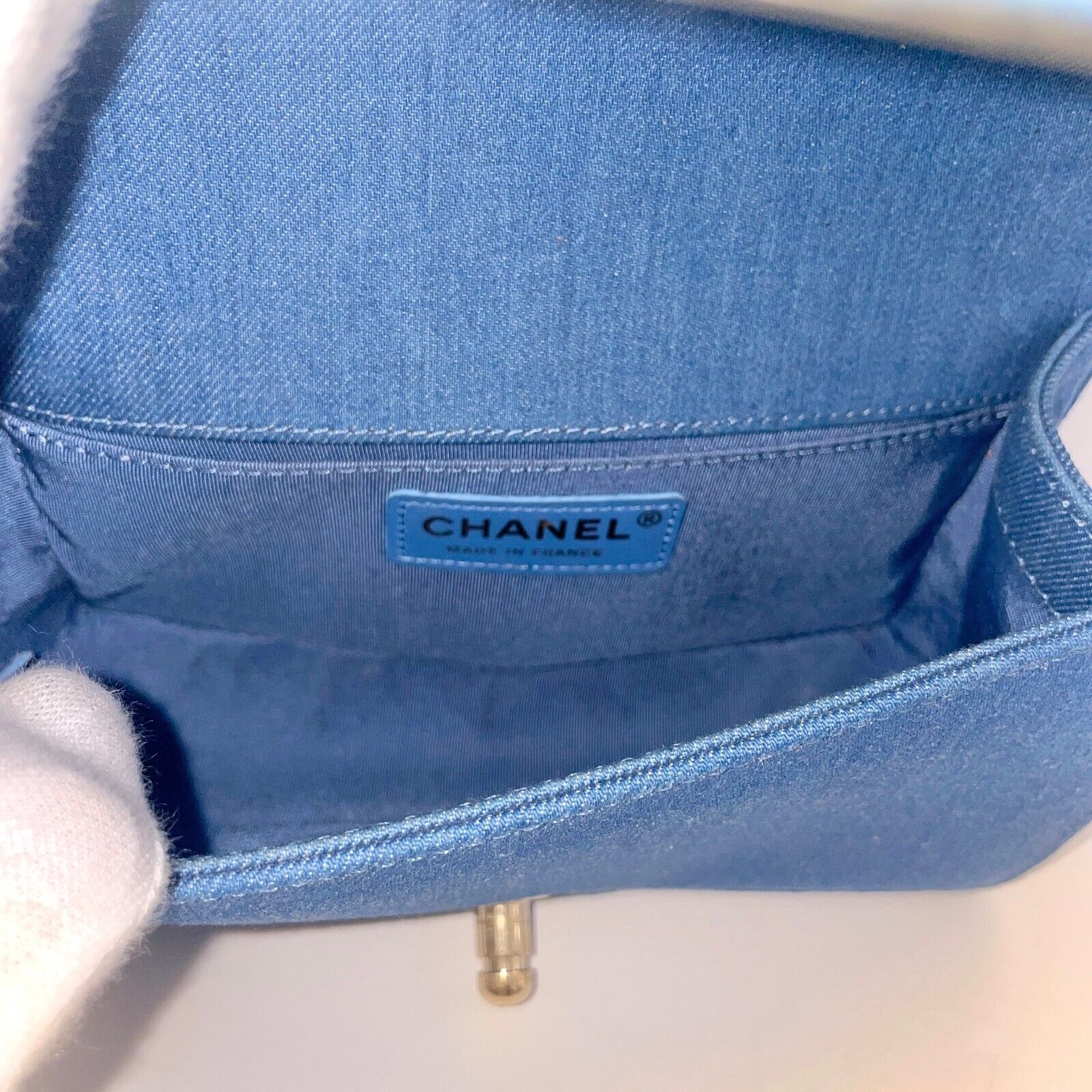 CHANEL BOY THE 27TH MINI DENIM SHOULDER BAG-HS
