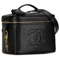 CHANEL CC CAVIAR LEATHER 2WAY VINTAGE VANITY BAG