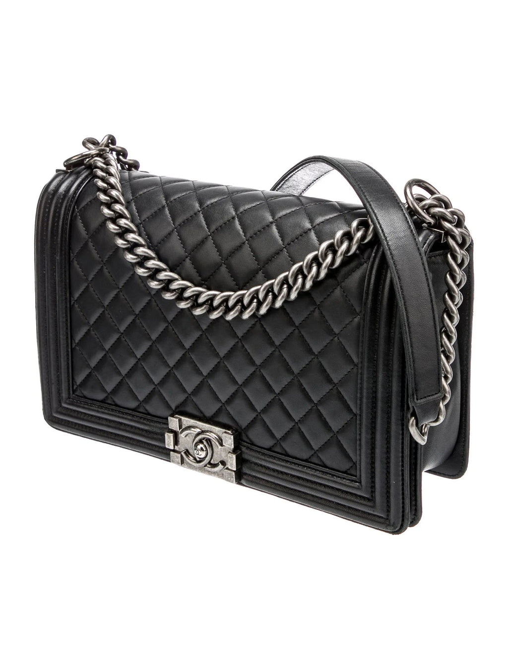 CHANEL QUILTED CALFSKIN LEATHER LARGE BOY BAG