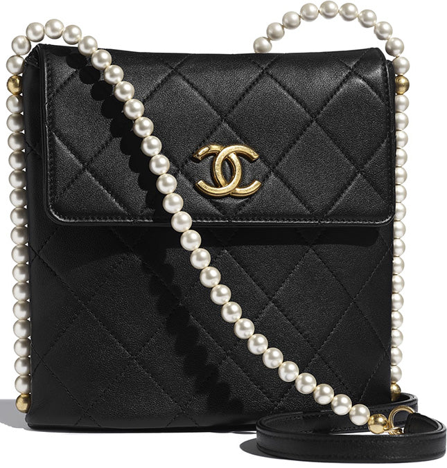 CHANEL QUILTED CALFSKIN ABOUT PEARLS HOBO CROSSBODY BAG