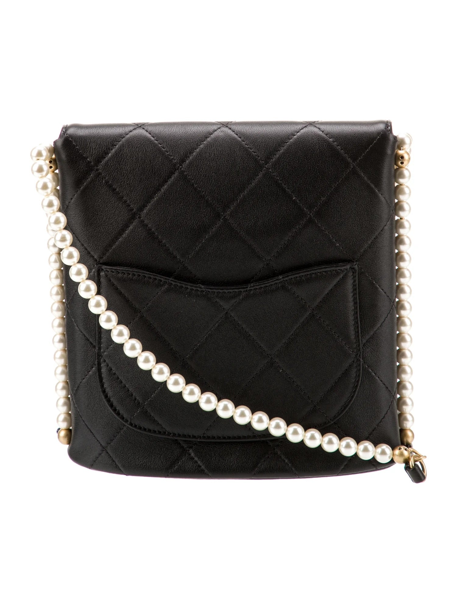 CHANEL QUILTED CALFSKIN ABOUT PEARLS HOBO CROSSBODY BAG
