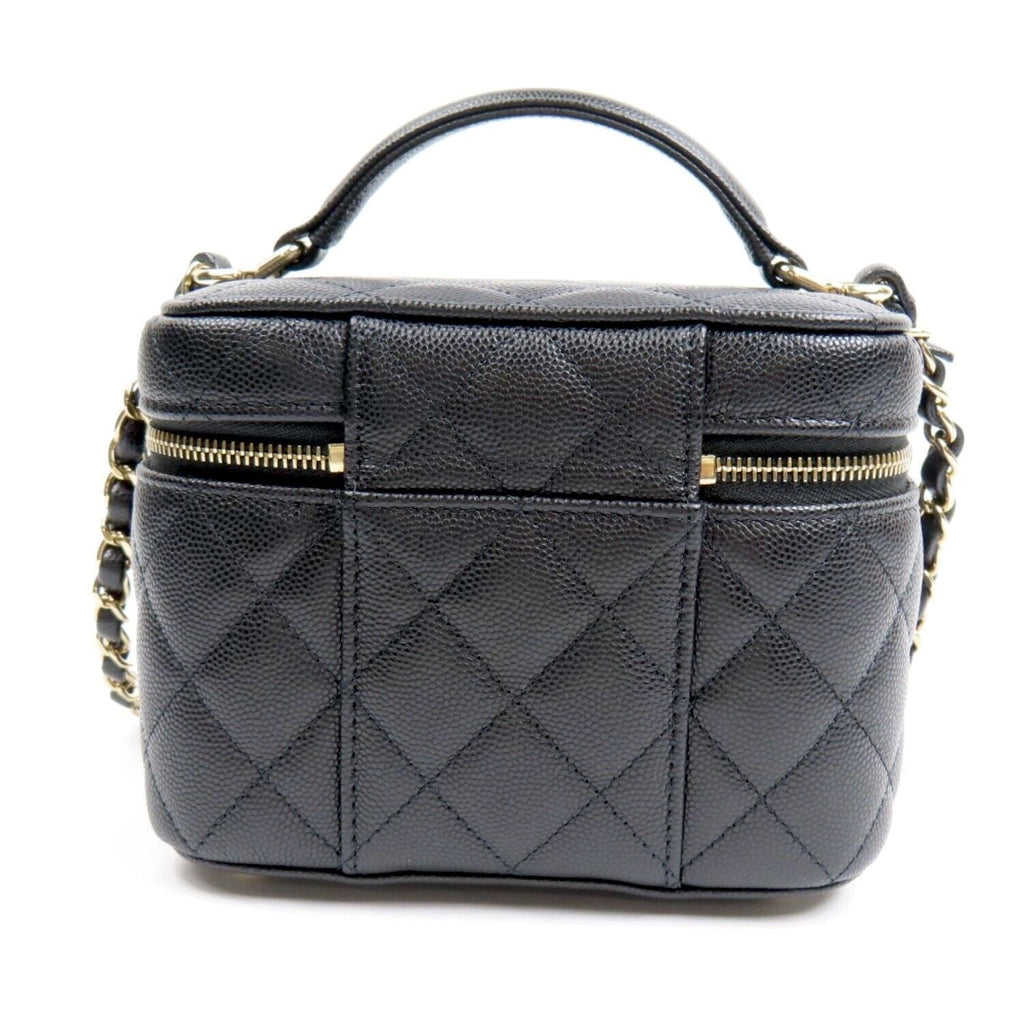 CHANEL CC CAVIAR QUILTED MINI VANITY SHOULDER BAG