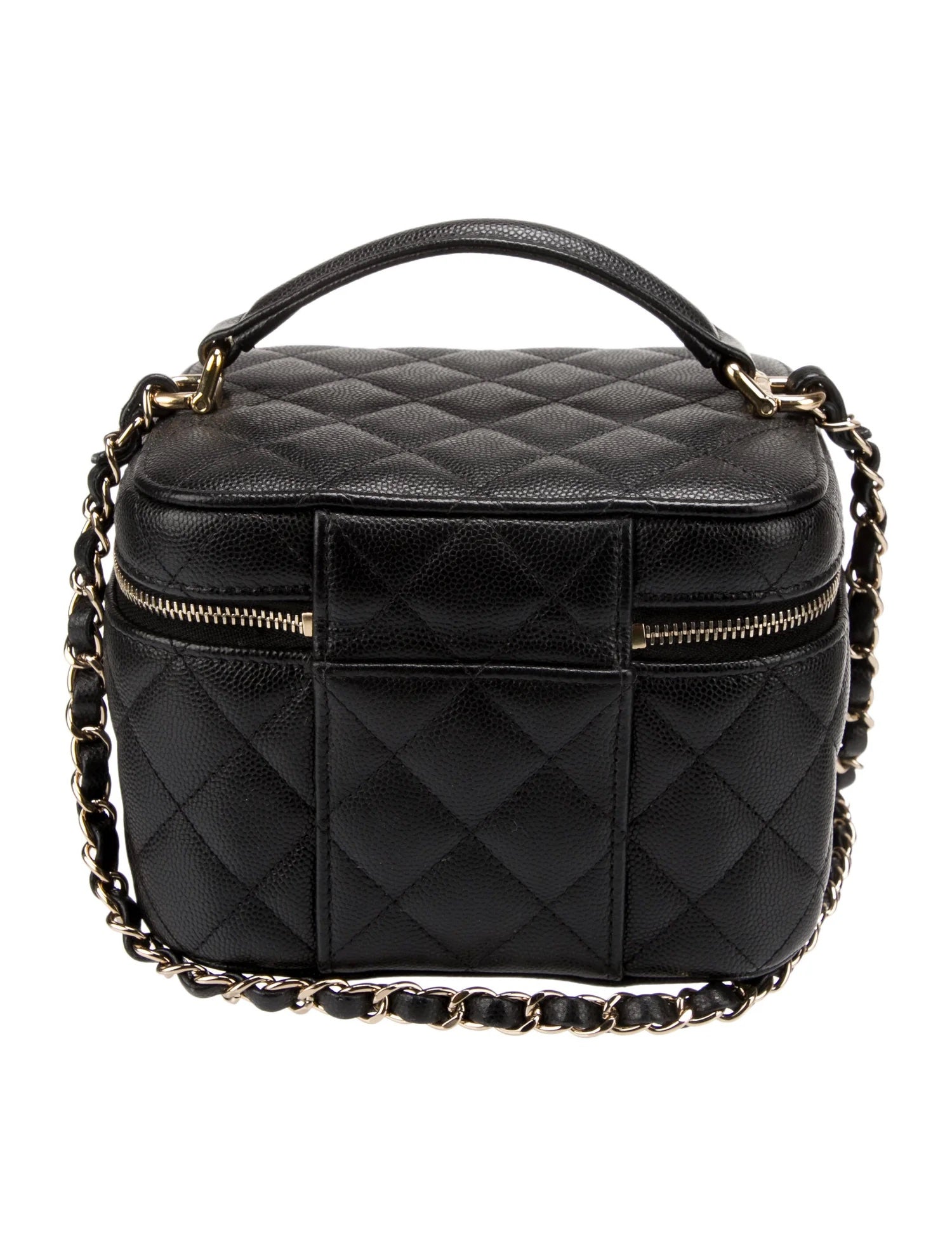 CHANEL CC CAVIAR QUILTED MINI VANITY SHOULDER BAG