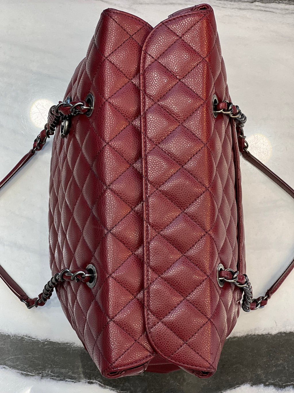 CHANEL CAVIAR QUILTED LEATHER CITY SHOPPER TOTE BAG-HS