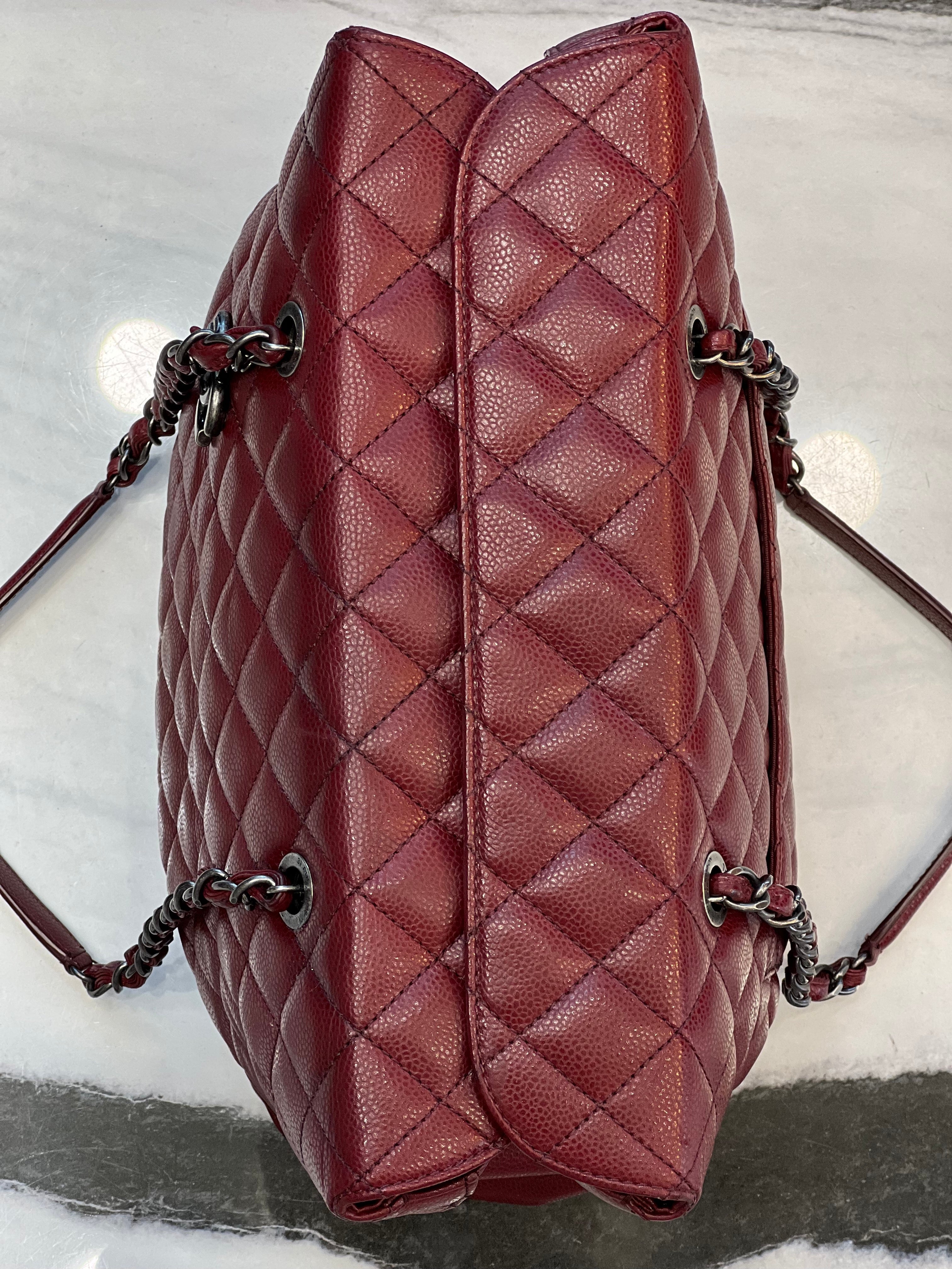 CHANEL CAVIAR QUILTED LEATHER CITY SHOPPER TOTE BAG-HS