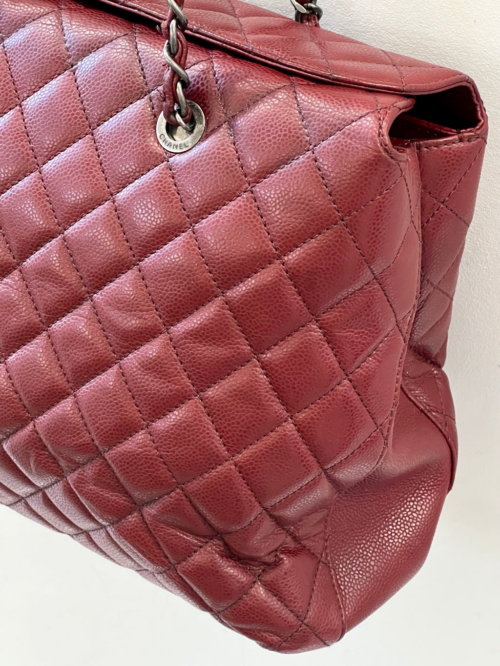 CHANEL CAVIAR QUILTED LEATHER CITY SHOPPER TOTE BAG-HS