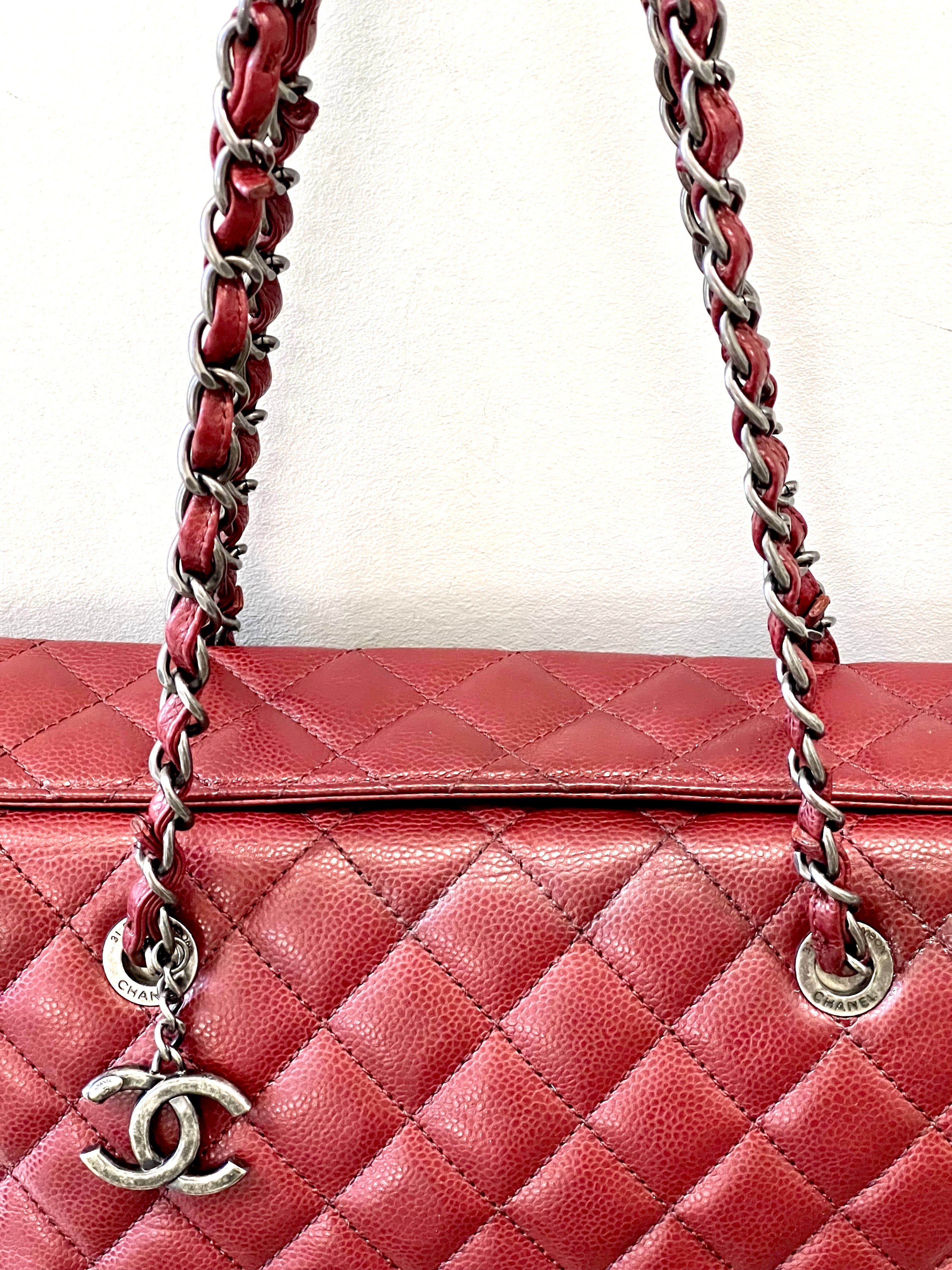 CHANEL CAVIAR QUILTED LEATHER CITY SHOPPER TOTE BAG-HS