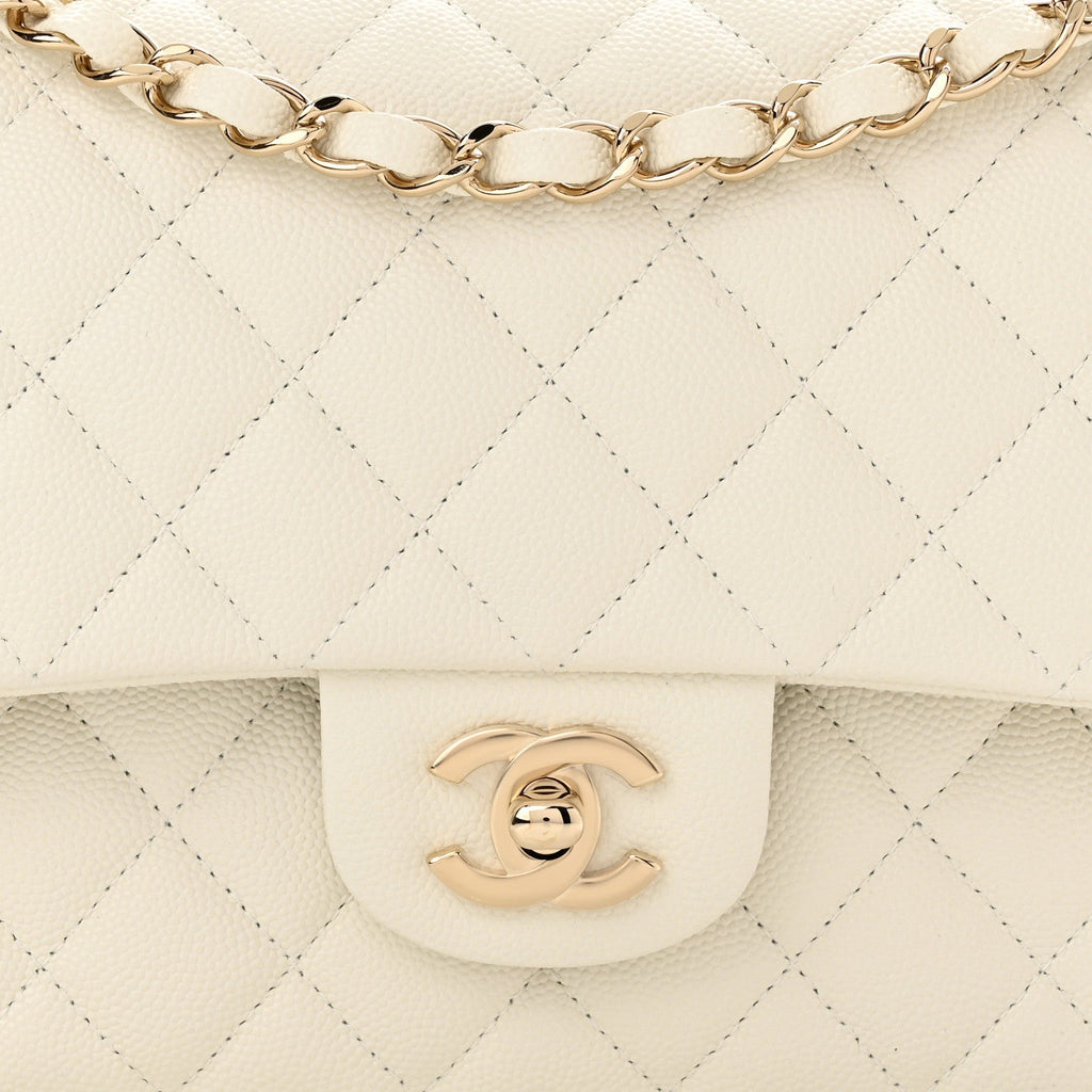 CHANEL CAVIAR QUILTED LEATHER CLASSIC DOUBLE FLAP SHOULDER BAG