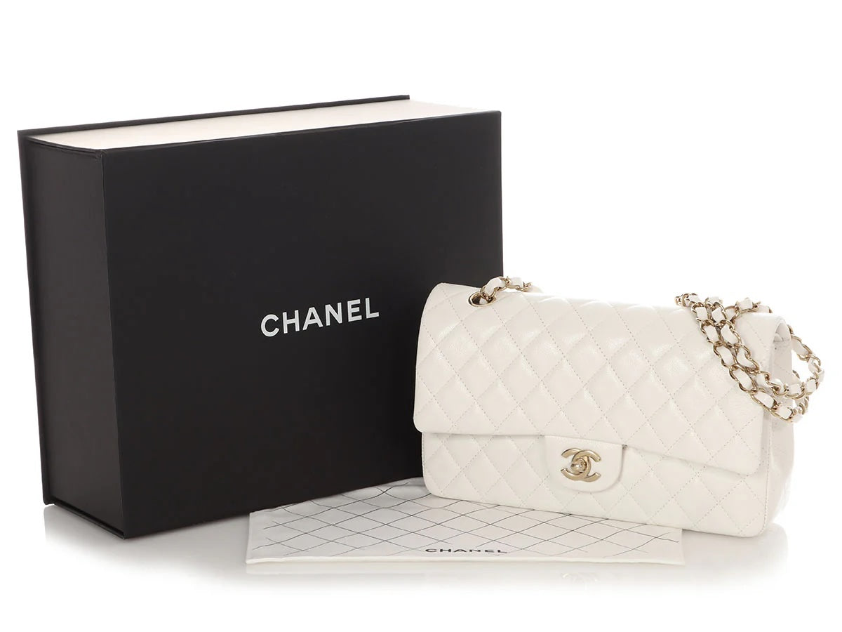 CHANEL CAVIAR QUILTED LEATHER CLASSIC DOUBLE FLAP SHOULDER BAG