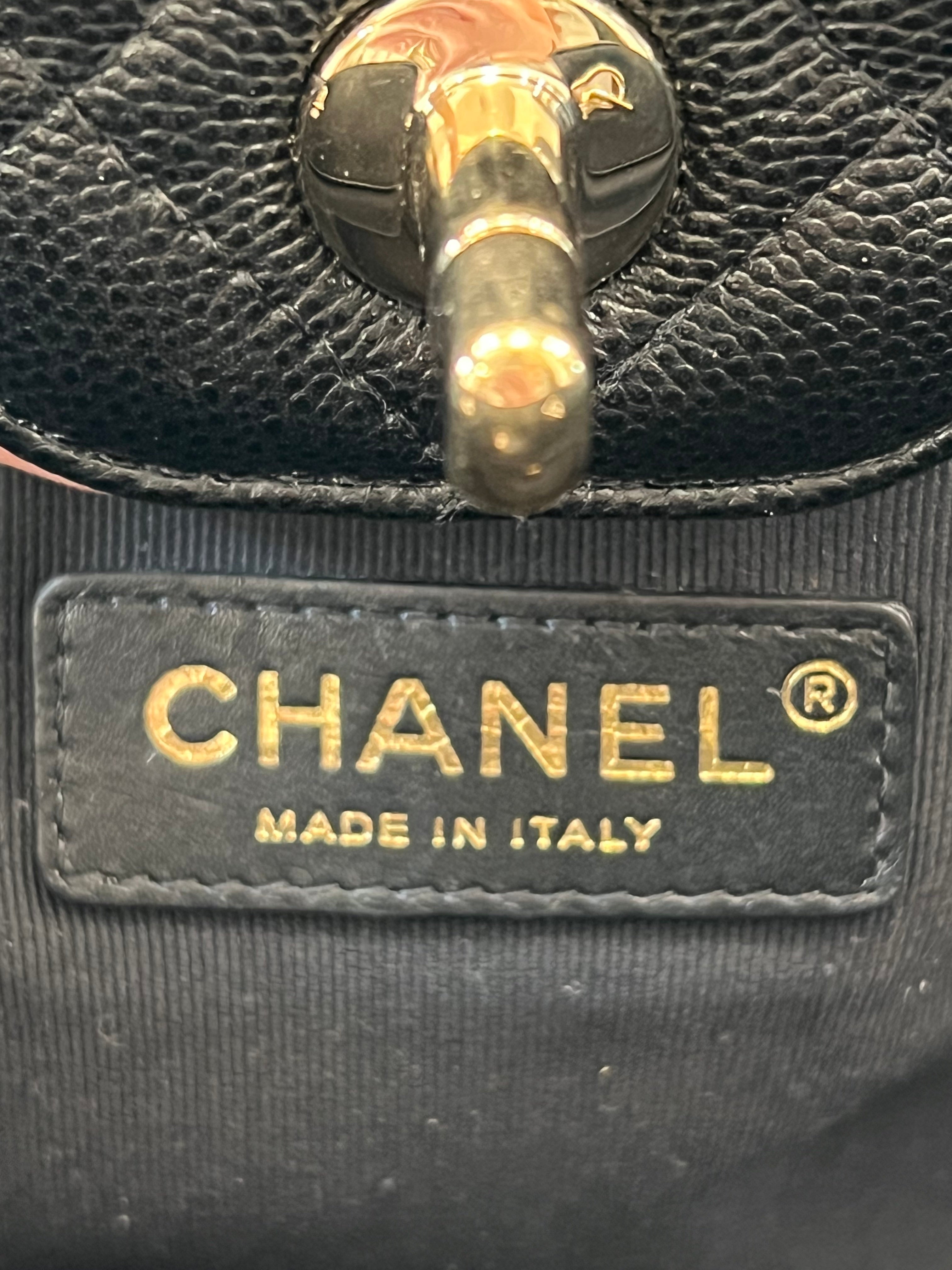 CHANEL CAVIAR QUILTED GRAND SHOPPING TOTE BAG-HS