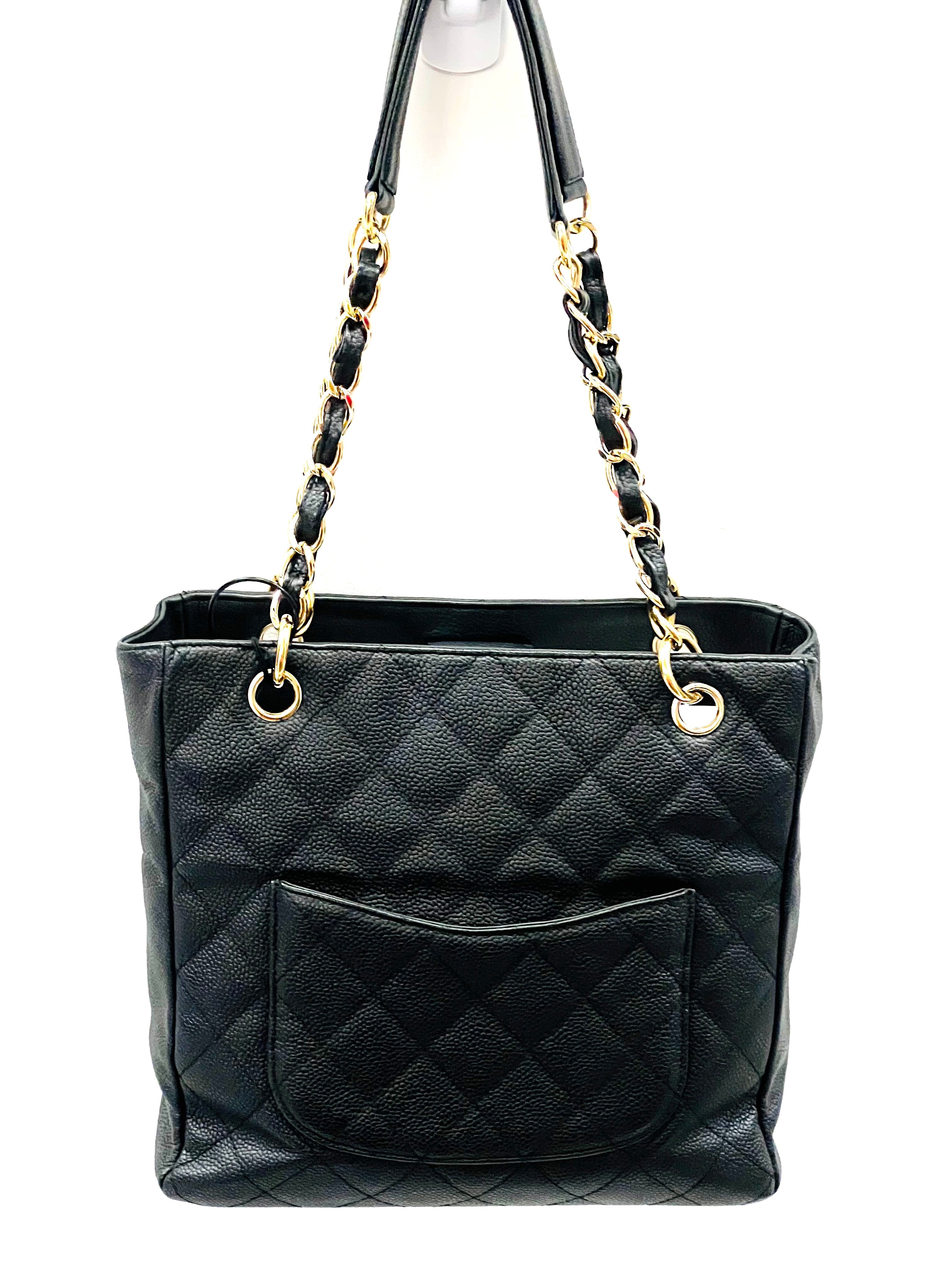 CHANEL CAVIAR QUILTED PETIT SHOPPING TOTE PST