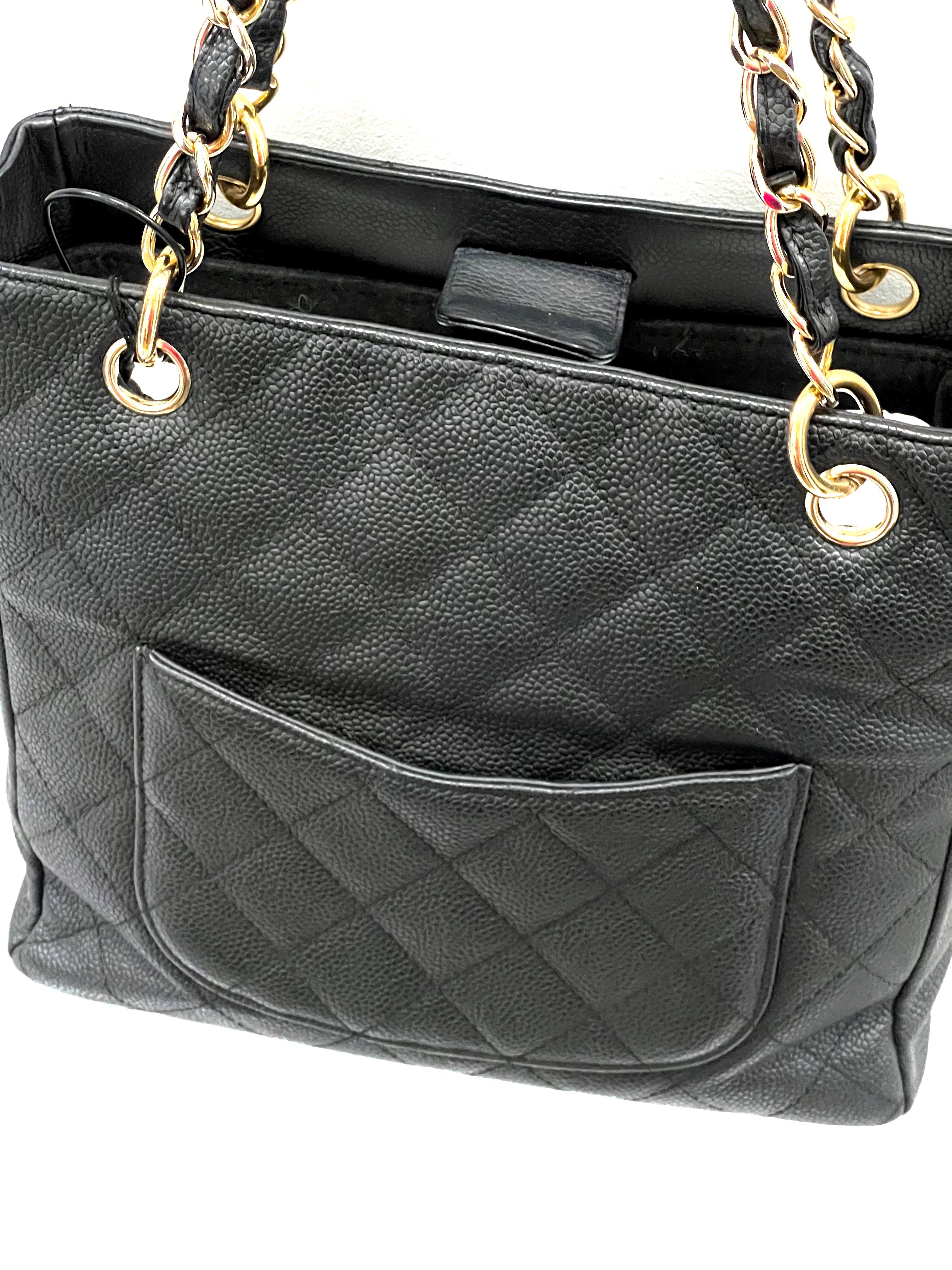 CHANEL CAVIAR QUILTED PETIT SHOPPING TOTE PST