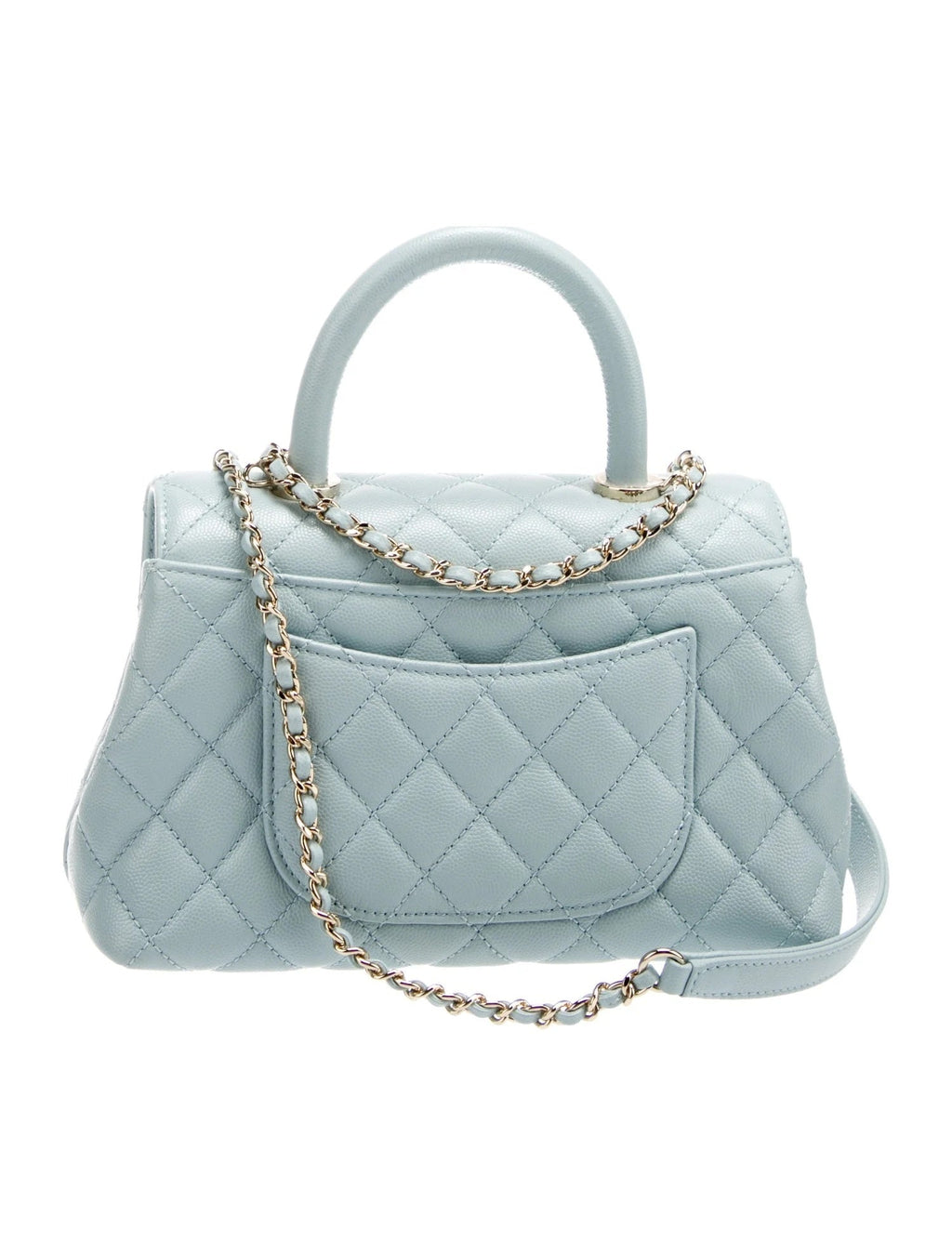 CHANEL CAVIAR QUILTED COCO HANDLE MINI FLAP BAG