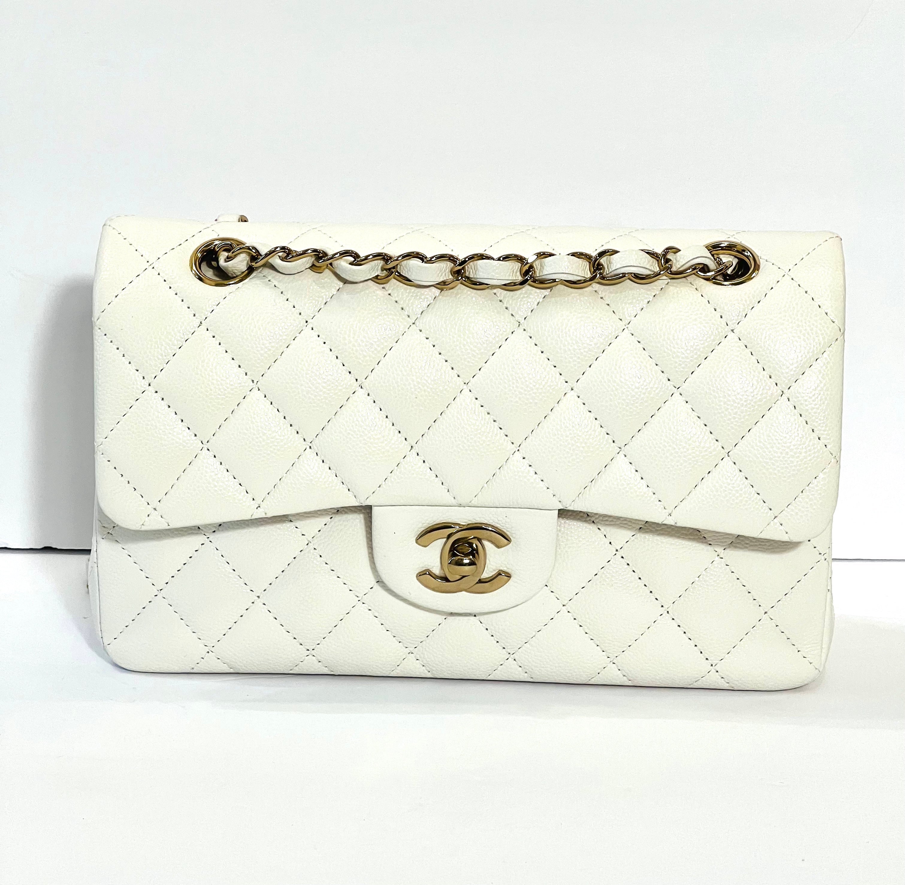 CHANEL CAVIAR QUILTED SMALL CLASSIC DOUBLE FLAP BAG