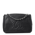CHANEL CAVIAR LEATHER LARGE TIMELESS CC FLAP BAG