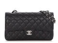 CHANEL CLASSIC  CAVIAR QUILTED DOUBLE FLAP MEDIUM BAG
