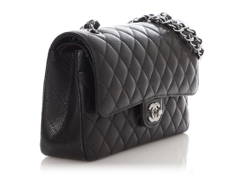 CHANEL CLASSIC  CAVIAR QUILTED DOUBLE FLAP MEDIUM BAG